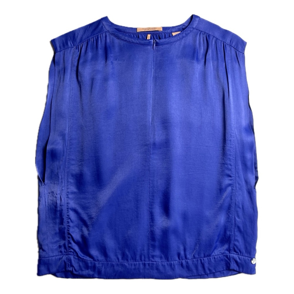 Scotch & Soda Maison Scotch Blue 3/4 Zip Viscose Blouse Women’s Size Small